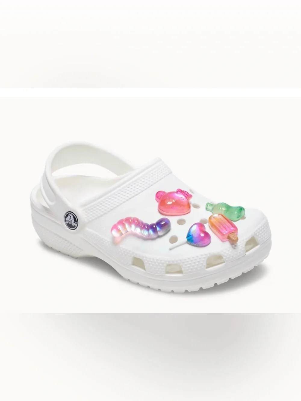 CROCS Multicolor Iridescent Jibbitz Charms - Pink, Purple, Blue, Green